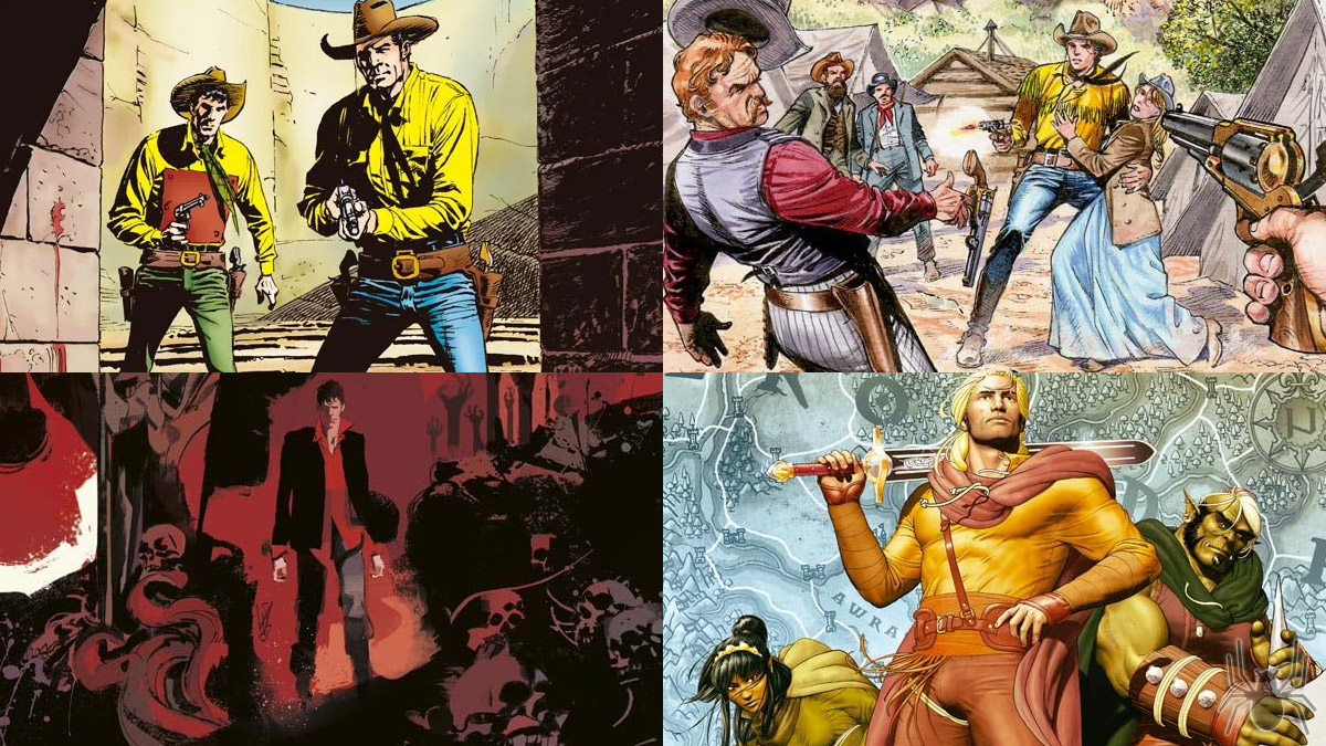 Tex #649/14, Tex Willer #50, Dylan Dog Nova Série #32 e Dragonero