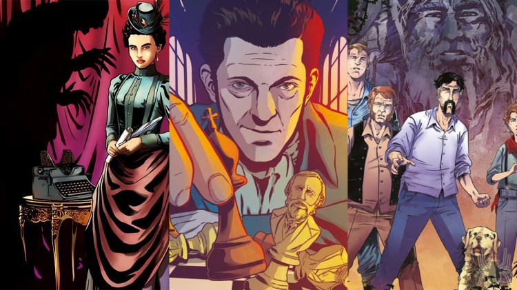 Drácula, O Conde de Monte Cristo e A Ilha Misteriosa em&nbsp;quadrinhos