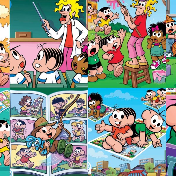 Almanaques de Histórias Sem Palavras e de Histórias Curtas Turma da Mônica #18 a 21: julho/2025 a&nbsp;fevereiro/2026