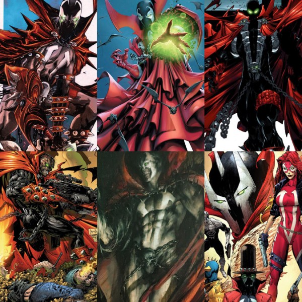 Volumes 10 e 11 de Spawn, 18 a 22 de Origens, terceiros de Rei Spawn e Condenados e o segundo de Sam &&nbsp;Twitch