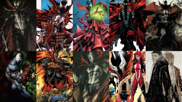 Volumes 10 e 11 de Spawn, 18 a 22 de Origens, terceiros de Rei Spawn e Condenados e o segundo de Sam &&nbsp;Twitch